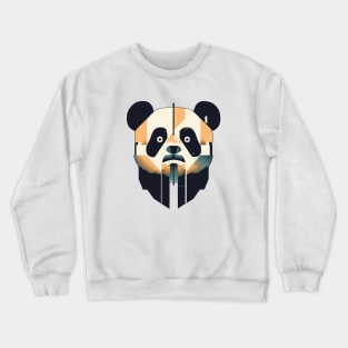 Cute shock panda | Black, orange, and blue Crewneck Sweatshirt